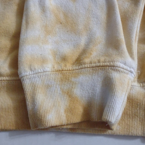 Size XXL yellow tye-dye Star Wars Baby Yoda sweater. Gently Used. - Picture 2 of 7